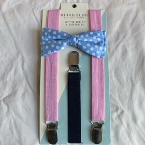 NWT Class Club Bow Tie and Suspender Set